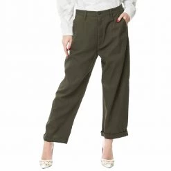 G-STAR RAW Γυναικείο ψηλόμεσο παντελόνι Bristum Mid 3D Loose χακί