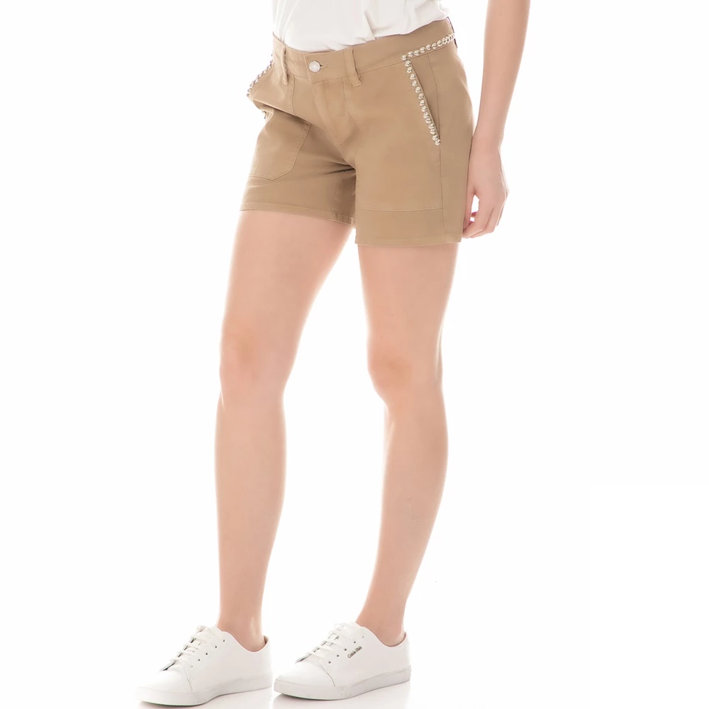 Γυναικείο σορτς με τρουκς GUESS BERTA μπεζ 2 Γυναικείο σορτς με τρουκς GUESS BERTA μπεζ - Image 2