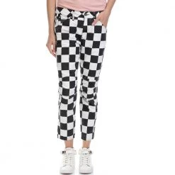 Γυναικείο παντελόνι G-STAR RAW άσπρο-μαύρο