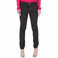 Γυναικείο χαμηλόμεσο κοτλέ παντελόνι NELLYVELVETH16 REIKO μαύρο