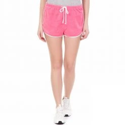 Γυναικείο σορτς MICROTERRY HIGH WAISTED JUICY COUTURE ροζ