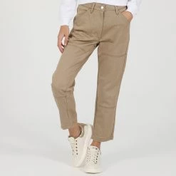 Γυναικείο παντελόνι G-STAR RAW FAROES HIGH BF μπεζ καφέ