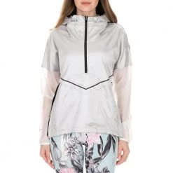 Γυναικείο αντιανεμικό τζάκετ NIKE RN TCH PCK JKT HD WIND λευκό