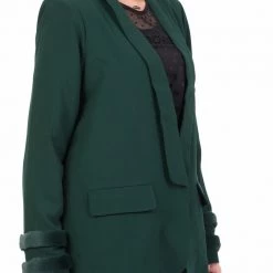 DealsΠαντελόνια Store -DealsΠαντελόνια Store 1699605.0 006e 2 numph γυναικείο σακάκι estefania numph σκούρο πράσινο x1000