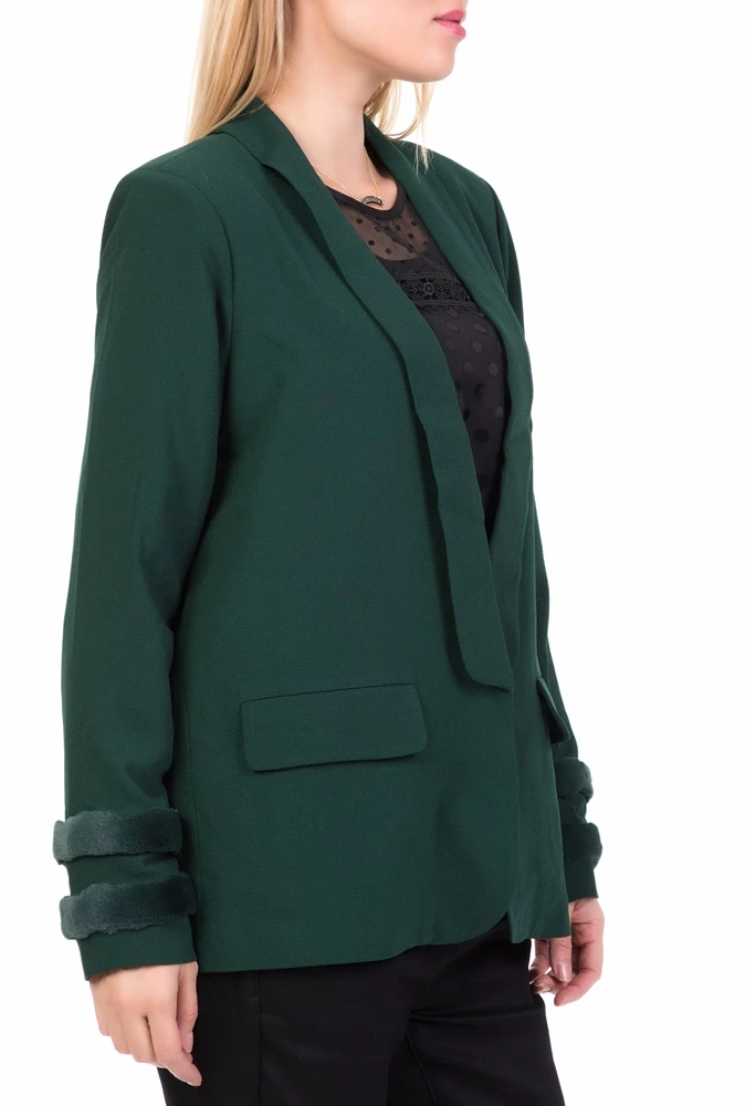 Γυναικείο σακάκι ESTEFANIA NUMPH σκούρο πράσινο 2 Γυναικείο σακάκι ESTEFANIA NUMPH σκούρο πράσινο - Image 2