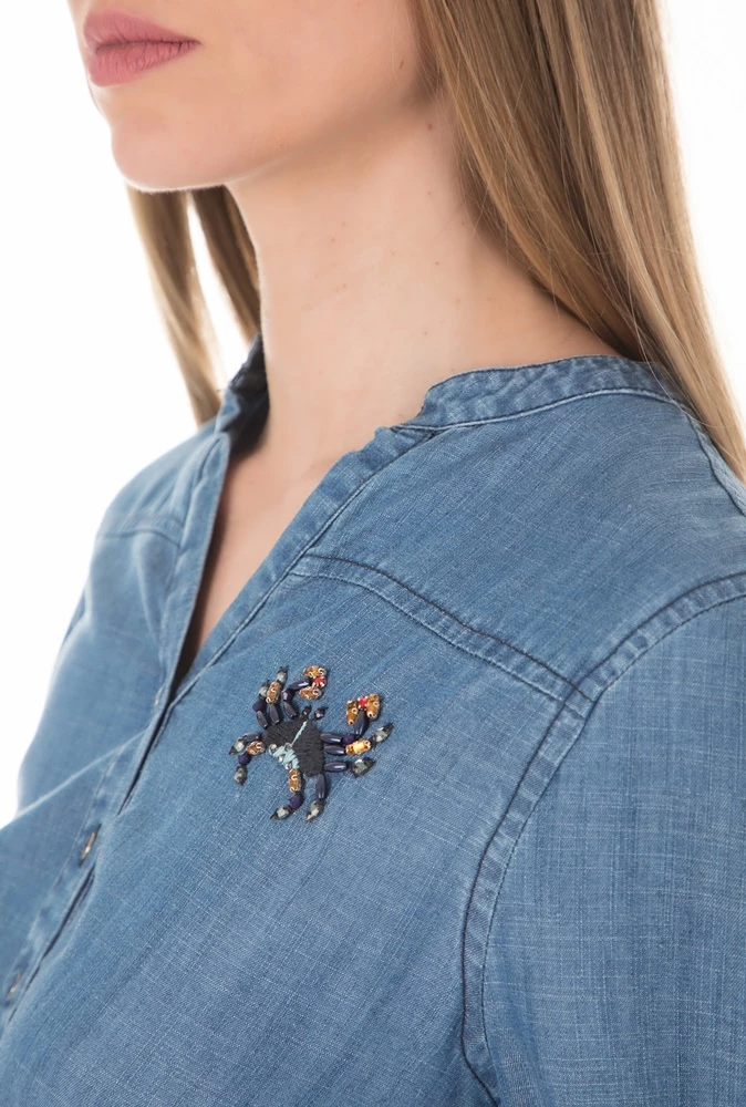 Γυναικεία πουκαμίσα GARCIA JEANS μπλε 4 Γυναικεία πουκαμίσα GARCIA JEANS μπλε - Image 4