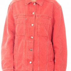 Γυναικείο τζιν Jacket KARL LAGERFELD κοραλί