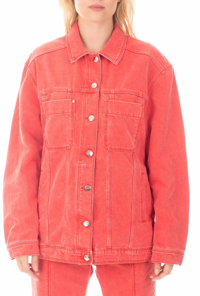 Γυναικείο τζιν Jacket KARL LAGERFELD κοραλί 1 Γυναικείο τζιν Jacket KARL LAGERFELD κοραλί