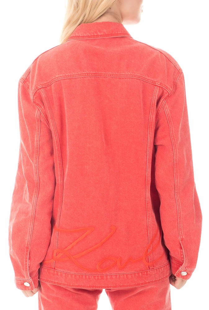 Γυναικείο τζιν Jacket KARL LAGERFELD κοραλί 3 Γυναικείο τζιν Jacket KARL LAGERFELD κοραλί - Image 3
