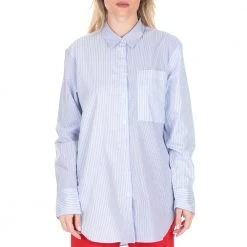 Γυναικείο πουκάμισο G-STAR RAW Core 1pkt Bf μπλε λευκό