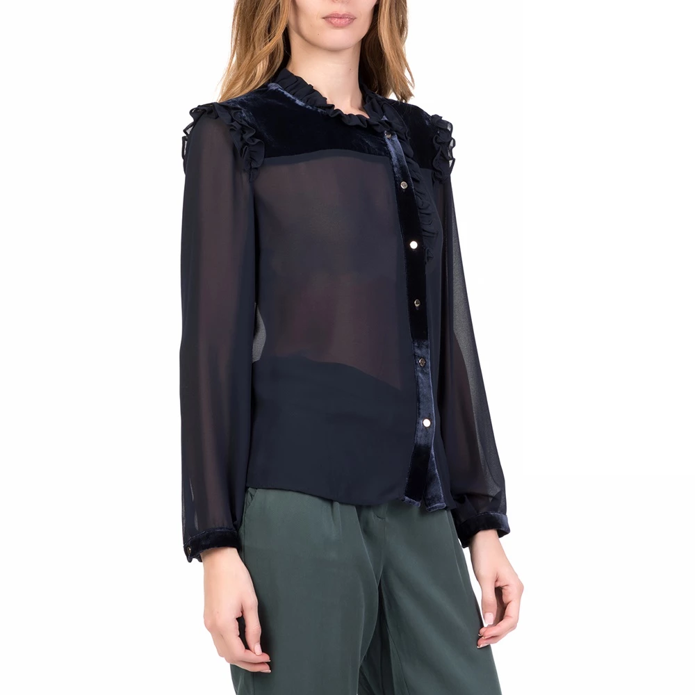 Γυναικείο μακρυμάνικο πουκάμισο HIRBESSILVIAN HEACH μπλε 2 Γυναικείο μακρυμάνικο πουκάμισο HIRBESSILVIAN HEACH μπλε - Image 2