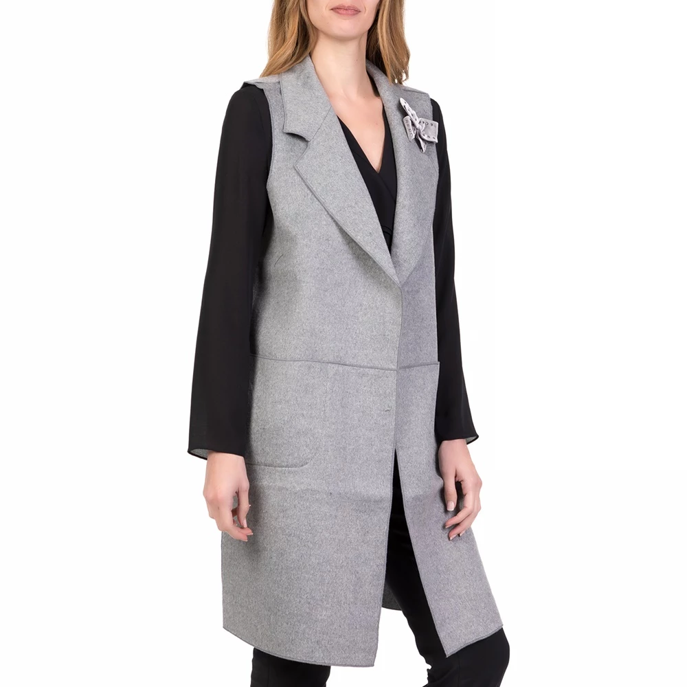 Γυναικείο μακρύ γιλέκο SUDBURY SILVIAN HEACH γκρι 2 Γυναικείο μακρύ γιλέκο SUDBURY SILVIAN HEACH γκρι - Image 2