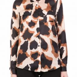 Γυναικείο μακρυμάνικο πουκάμισο NU μπεζ