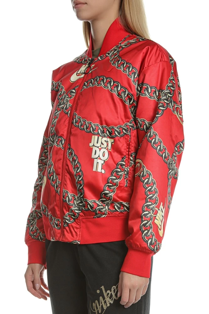 Γυναικείο τζάκετ NIKE κόκκινο 3 Γυναικείο τζάκετ NIKE κόκκινο - Image 3