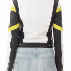 Γυναικείο Jacket BYBLOS BIKER λευκό-μαύρο -DealsΠαντελόνια Store 1745231.0 0006 3 byblos γυναικείο jacket byblos biker λευκό μαύρο x1000