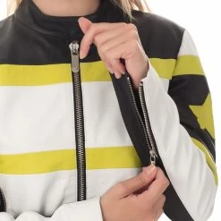 Γυναικείο Jacket BYBLOS BIKER λευκό-μαύρο -DealsΠαντελόνια Store 1745231.0 0006 4 byblos γυναικείο jacket byblos biker λευκό μαύρο x1000