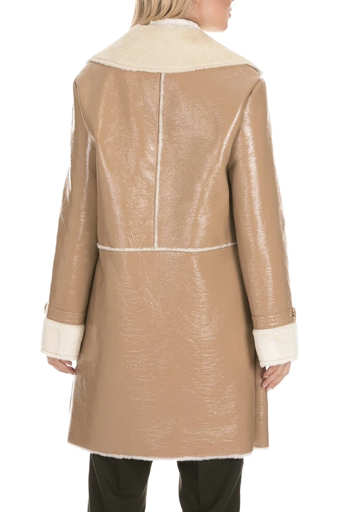 Γυναικείο παλτό NENETTE PLUM μπεζ 3 Γυναικείο παλτό NENETTE PLUM μπεζ - Image 3