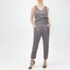 Γυναικεία ολόσωμη φόρμα BOSS Aloyette Jumpsuit γκρι