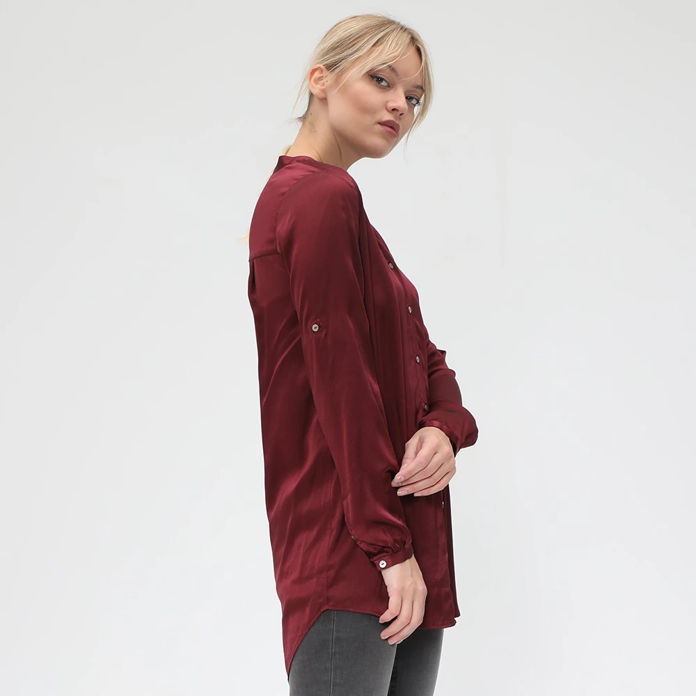Γυναικείο πουκάμισο BOSS Ejustere μπορντό 2 Γυναικείο πουκάμισο BOSS Ejustere μπορντό - Image 2
