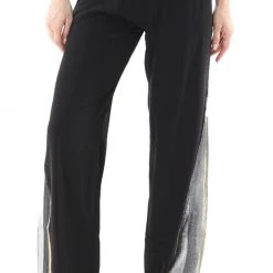 Γυναικεία παντελόνα GLAMAZONS ITHAKI μαύρη χρυσή