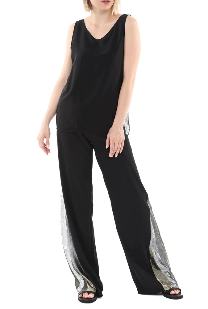 Γυναικεία παντελόνα GLAMAZONS ITHAKI μαύρη χρυσή 5 Γυναικεία παντελόνα GLAMAZONS ITHAKI μαύρη χρυσή - Image 5