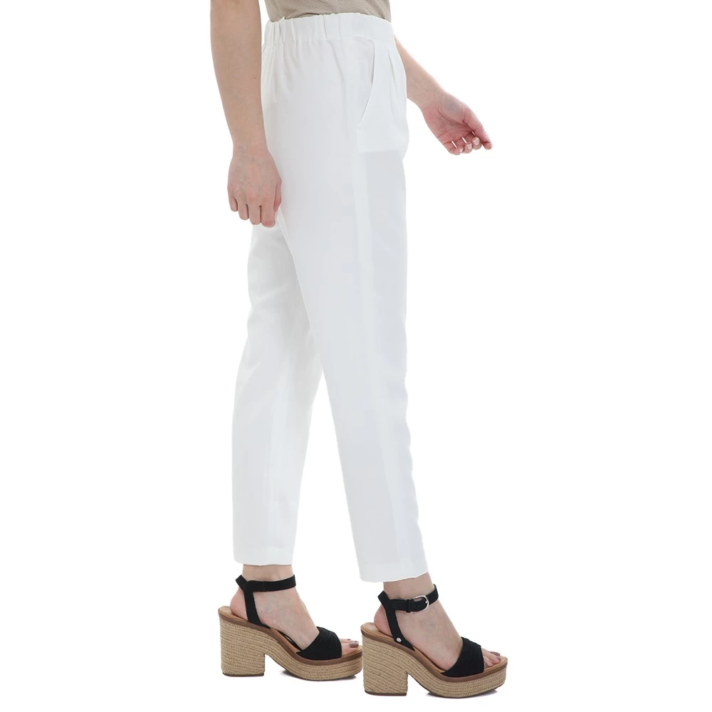 Παντελόνι Loose Cigarette REIKO LUNA COLOR λευκό 2 Παντελόνι Loose Cigarette REIKO LUNA COLOR λευκό - Image 2