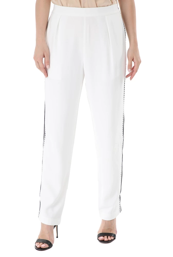 Γυναικείο παντελόνι RELIGION SUNSET λευκό μαύρο 1 Γυναικείο παντελόνι RELIGION SUNSET λευκό μαύρο