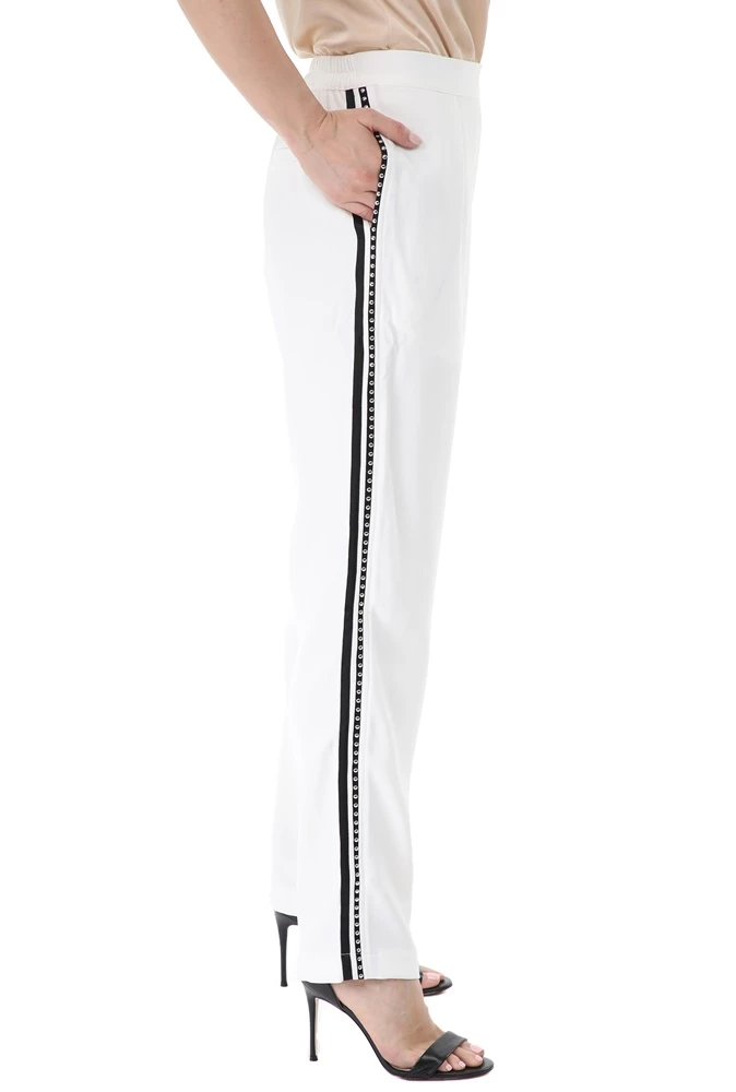 Γυναικείο παντελόνι RELIGION SUNSET λευκό μαύρο 2 Γυναικείο παντελόνι RELIGION SUNSET λευκό μαύρο - Image 2