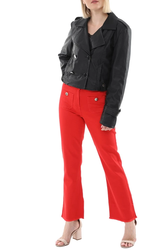 Γυναικείο Cropped Jacket MY TWINS μαύρο 5 Γυναικείο Cropped Jacket MY TWINS μαύρο - Image 5