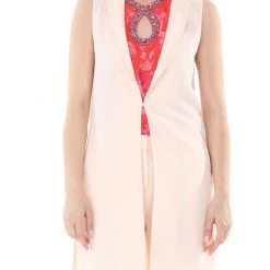Γυναικείο μακρύ γιλέκο NENETTE BENVENUTA CADY μπεζ