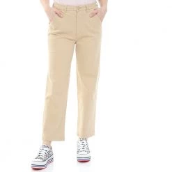 Γυναικείο παντελόνι Cropped REIKO SANDY HIGH μπεζ