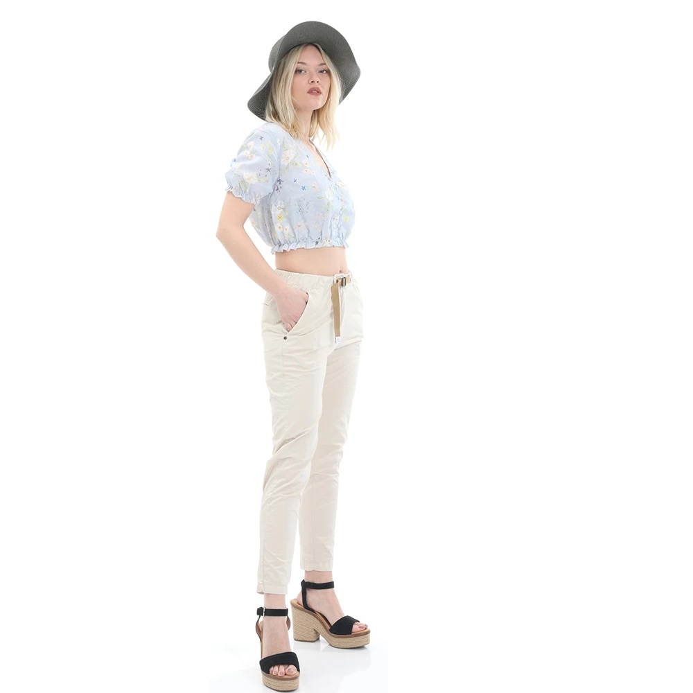 Γυναικείο παντελόνι WHITE SAND μπεζ 4 Γυναικείο παντελόνι WHITE SAND μπεζ - Image 4