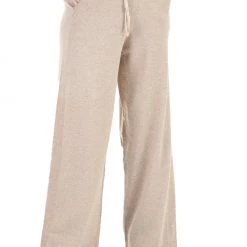 Γυναικείο πλεκτό παντελόνι MOLLY BRACKEN μπεζ