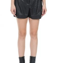 Γυναικείο σορτς GUESS AVA SHORTS BONDED JERSEY FA μαύρο