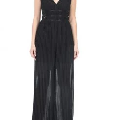 Γυναικεία ολόσωμη φόρμα GUESS LANA OVERALL ALL WE NEED IS μαύρη