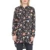 Γυναικεία πουκαμίσα GARCIA JEANS μαύρη με λουλούδια