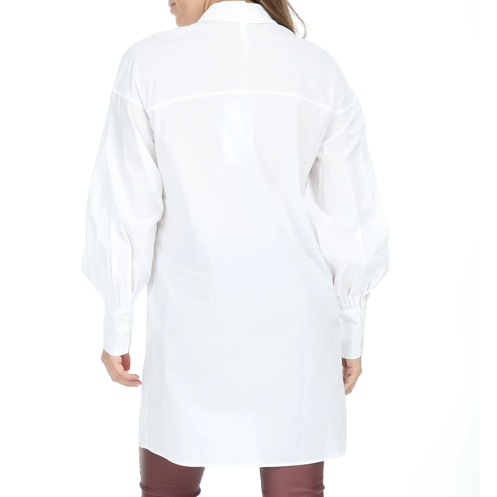 Γυναικείο μακρύ πουκάμισο IMPERIAL λευκό 3 Γυναικείο μακρύ πουκάμισο IMPERIAL λευκό - Image 3