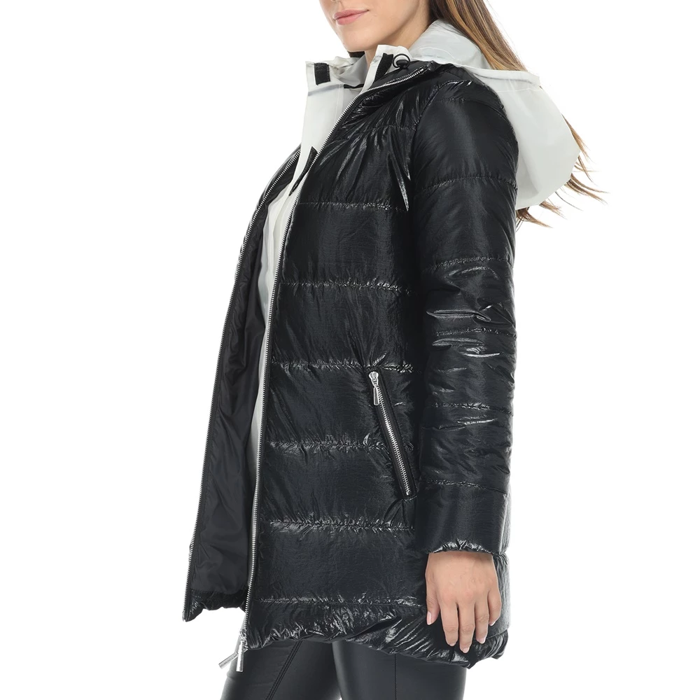 Γυναικείο μπουφάν IMPERIAL μαύρο λευκό 2 Γυναικείο μπουφάν IMPERIAL μαύρο λευκό - Image 2