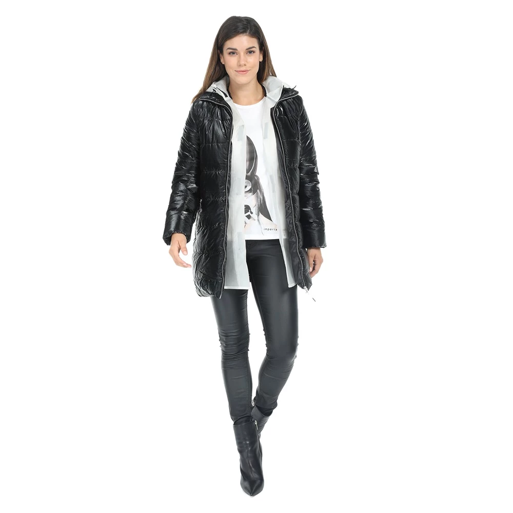 Γυναικείο μπουφάν IMPERIAL μαύρο λευκό 4 Γυναικείο μπουφάν IMPERIAL μαύρο λευκό - Image 4