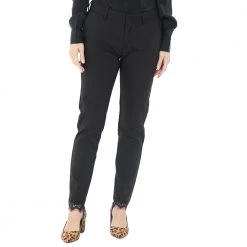 Γυναικείο Cigarette παντελόνι REIKO LIZZY LACE μαύρο