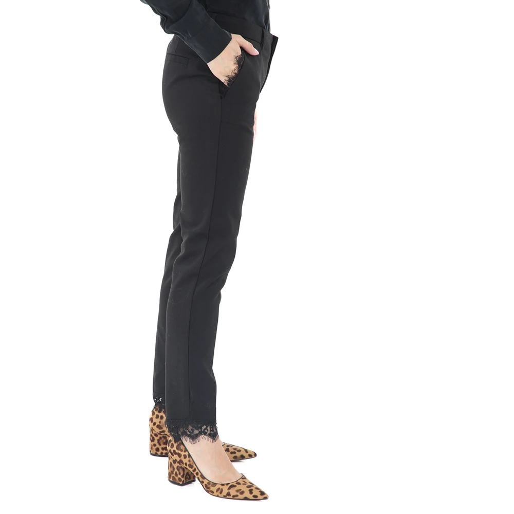 Γυναικείο Cigarette παντελόνι REIKO LIZZY LACE μαύρο 2 Γυναικείο Cigarette παντελόνι REIKO LIZZY LACE μαύρο - Image 2