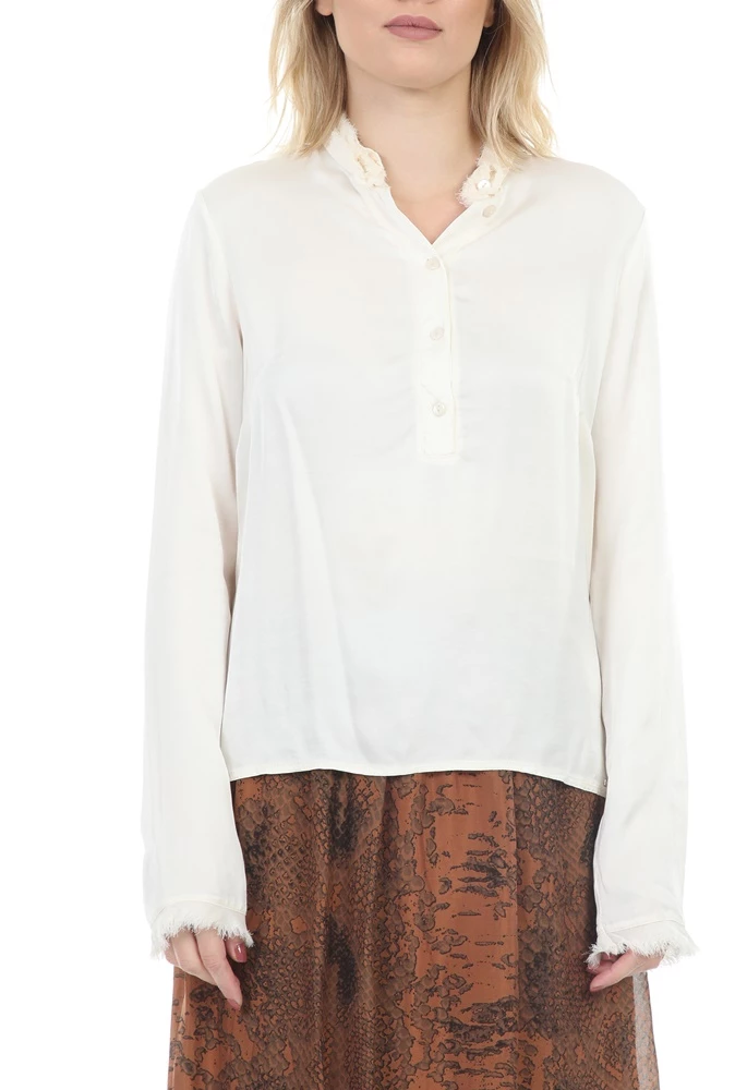 Γυναικείο πουκάμισο GAUDI FASHION D BLUSA M-LUNGA λευκό 1 Γυναικείο πουκάμισο GAUDI FASHION D BLUSA M-LUNGA λευκό