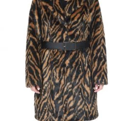 Γυναικείο παλτό KOCCA FILIPIS καφέ μαύρο