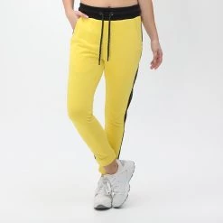 Γυναικείο παντελόνι φόρμας BODYTALK LUXREDEFINEDW LOOSE JOGGER κίτρινο μαύρο