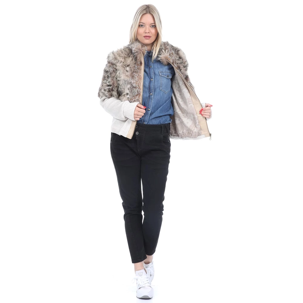 Γυναικείο Jacket RITSELFURS LYNX μπεζ 4 Γυναικείο Jacket RITSELFURS LYNX μπεζ - Image 4