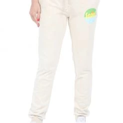 Γυναικείο παντελόνι φόρμας KENDALL + KYLIE BACK RUCHING εκρού