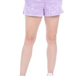 Γυναικείο σορτς KENDALL + KYLIE BLANKET STITCH SWEAT μοβ