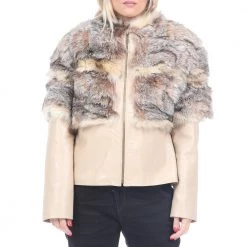 Γυναικείο δερμάτινο Jacket RITSELFURS FOX μπεζ