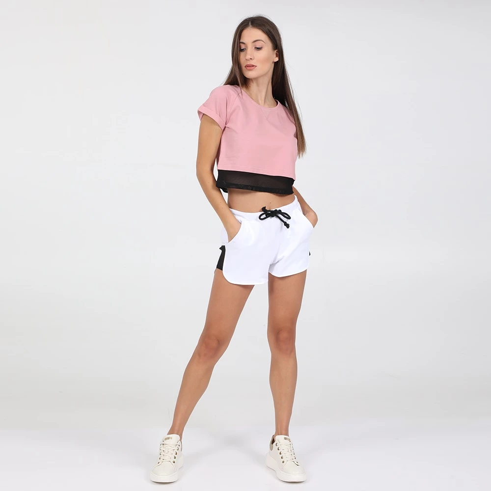 Γυναικείο αθλητικό σορτς BODYTALK BDTKGRIDW λευκό μαύρο 4 Γυναικείο αθλητικό σορτς BODYTALK BDTKGRIDW λευκό μαύρο - Image 4