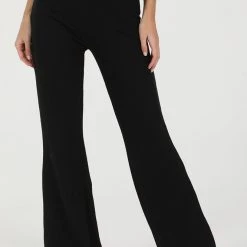 Γυναικείο παντελόνι KENDALL + KYLIE ACTIVE LOGO WAIST μαύρο